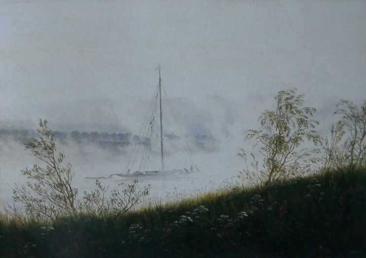 op186-ship on the elbe early morning